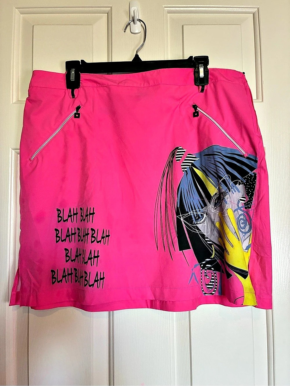 Jamie Sadock Graphic Mini Skort Pink Size 14 Like New